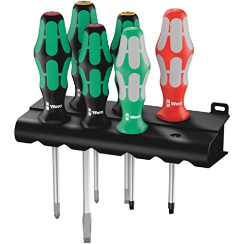 Wera 334/368/6 Schraubendrehersatz + Rack, 6-teilig, 05347778001