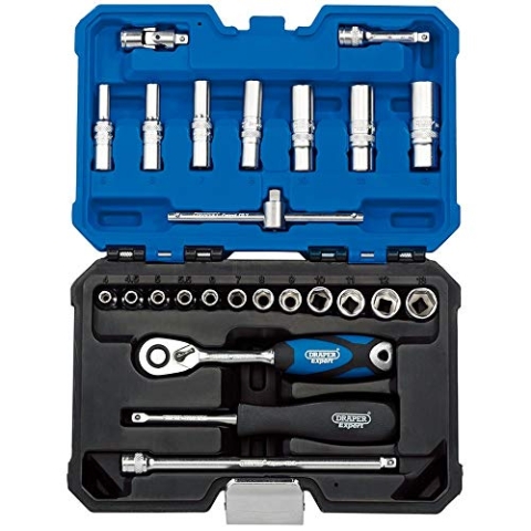 Draper 16443 1/4 Zoll Vierkantantrieb metrisch Stecknuss 25-teilig