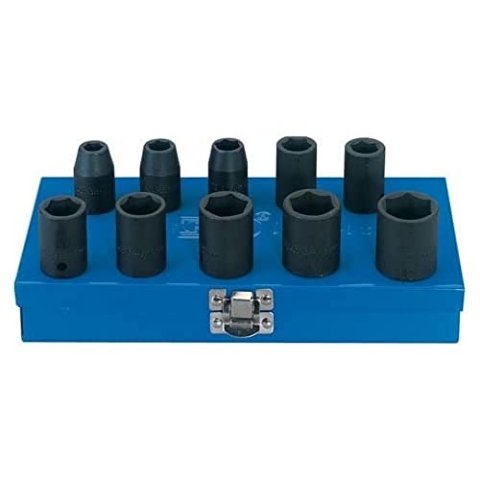 Draper 33668 Schlag-Steckschlüsselsatz 1/2 Zoll Vierkantantrieb 10-teilig