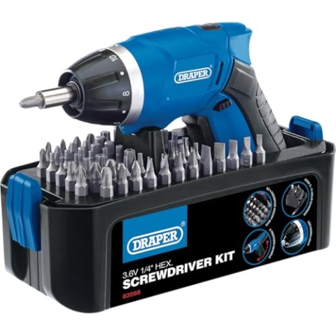 Draper 83568 Batteriebetriebener Schraubenzieher, 230 W, 3,6 V