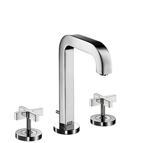 AXOR Wasserhahn Citterio 3-Loch (Armatur mit Auslauf Höhe 170mm und Zugstangen-Ablaufgarnitur) Chrom