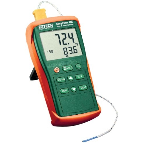 Extech EasyView Typ K Thermometer mit Einfacheingang, 1 Stück, EA11A
