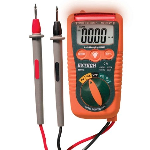 Extech CAT IV MultiMeter mit kontaktfreiem Spannungsdetektor, 1 Stück, DM220
