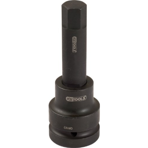 KS Tools 450.0494 1" Kraft-Bit-Stecknuss Innensechskant, lang, 24mm