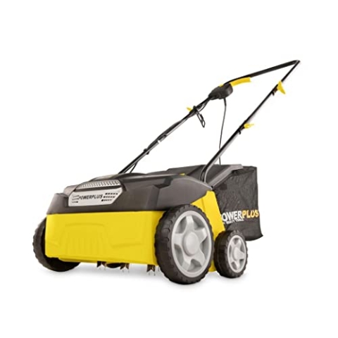 Powerplus Elektro-Rasenvertikutierer POWXG7513-1400 W und 320 mm Schnittbreite, 2-in-1-Lüfter und Elektro-Vertikutierer für Ihren Garten