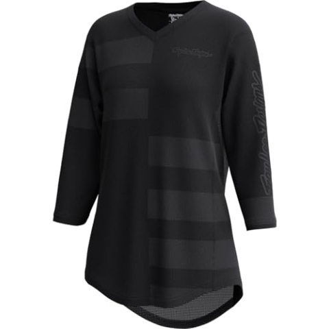 Missief Damen-Trikot, geteilte Streifen, Schwarz, Größe S