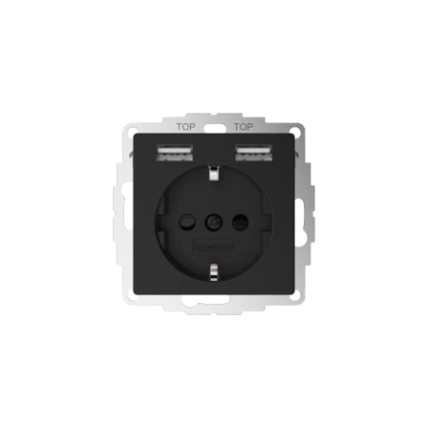 2USB InCharge PRO 55 EU 12W 2,4A - Matt Black
