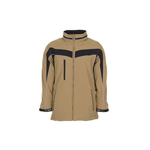 Planam 2704048 Plaline Softshelljacke, Sand/Schwarz, Größe M