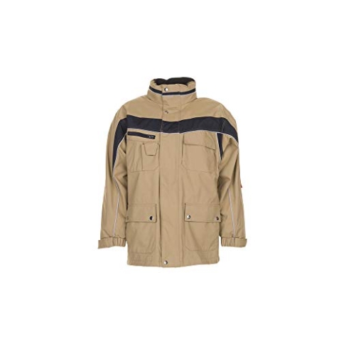 Planam 2574064 Plaline Allwetterjacke, Sand/Schwarz, Größe XXXL