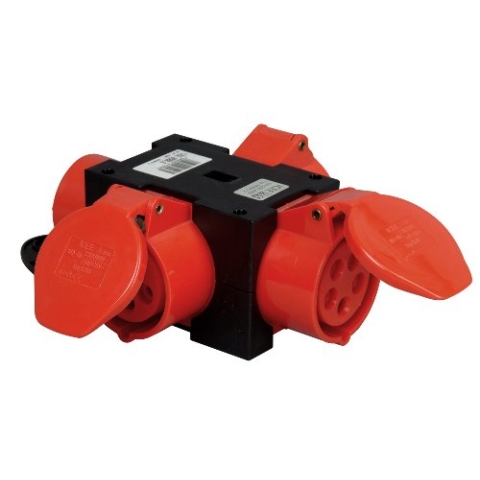 Kopp 129206008 CEE Kompaktverteiler CEE-Stecker 16 A/ 3 CEE-Steckdosen