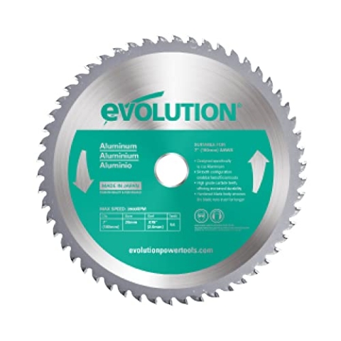 Evolution A185TCT-60CS - 185 mm Sägeblatt zum Schneiden von Aluminium - Metall-Sägeblatt mit Hartmetallbestückung erzeugt praktisch keine Hitze, Grate oder Funken
