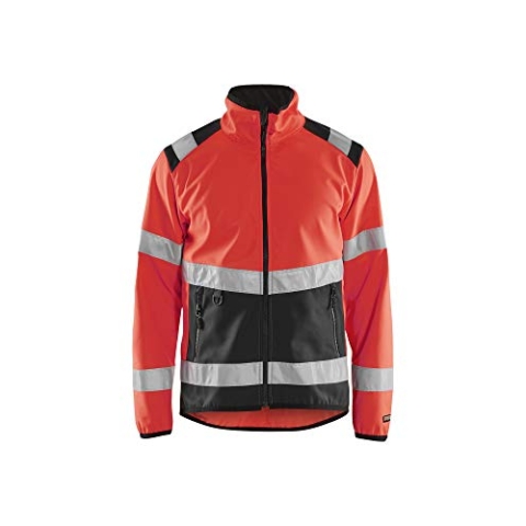 Blaklader 48772516 HOCHVISKOSE SOFTSHELL-JACKE, Rot/Schwarz, grootte S