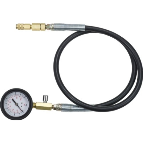 KS Tools 150.1921 Manometer mit Schlauch, 10 bar