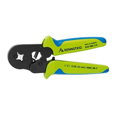 Rennsteig Aderendhülsencrimpzange PEW8.84 (2 profilierte / 2 glatte Crimpflächen; 0,08-10 mm², AWG: 28-7) 610 084 3 2