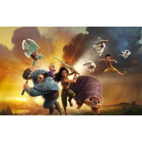 Komar Disney Vlies Fototapete - Raya Mission - Größe: 400 x 250 cm (Breite x Höhe) - Kindertapete, Kinderzimmer, Tapete - IADX8-038