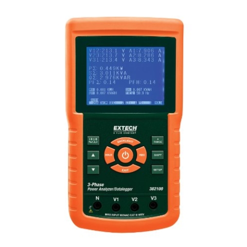 Extech 382100 1200A 3-Phasen-Leistungsanalysator/Datenlogger