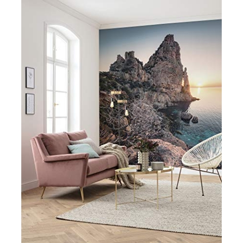 Komar Vlies Fototapete COLORS OF SARDEGNA | Tapete, XXL, Dekoration, Natur, Landschaft, Schlafzimmer, Wohnzimmer, Büro, Flur | Größe 250 x 280 cm (Breite x Höhe) | SHX5-016