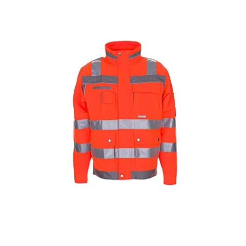 Planam 5600 Plaline Blouson für hohe Sichtbarkeit - Farbe: Orange/Zink - Größe: 46