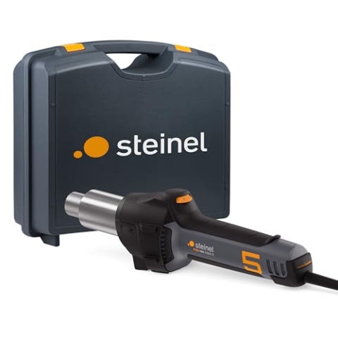 Steinel Heißluftpistole HM 2600 E im Koffer, 2300 W Stab-Heißluftgebläse, Temperatur 50°-620°C, Heißluftfön, bürstenloser Motor