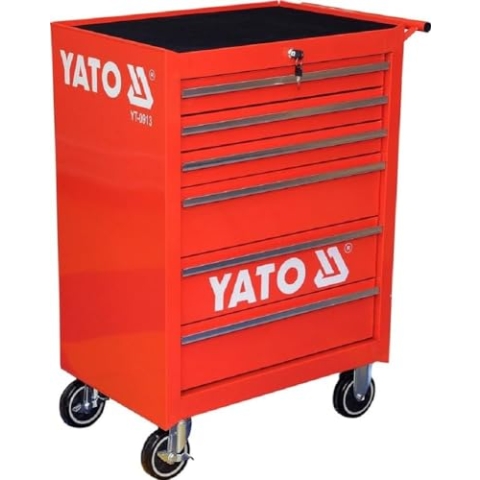 YATO Werkzeugschrank 6 Schubladen Rot Garage