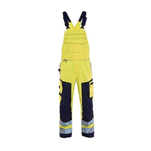 Blaklader 26081514 MULTINORM-LATZHOSE, Gelb/Marine, grootte D108