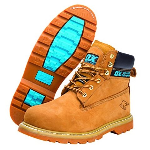 OX OX-S242512 Honey Nubuck Safety Size 12 Boots, hautfarben,
