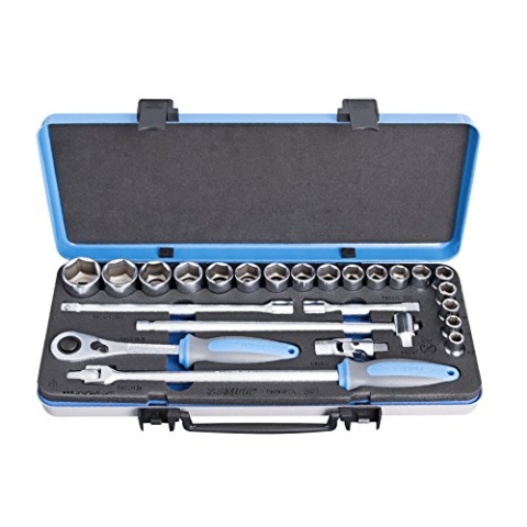 Unior Steckschlüssel-Sortiment in Metallkassette, 1/2 Zoll, 1 Stück, 1