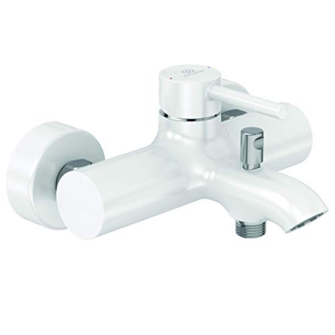 Ideal Standard Kolva BC675U5 Mischbatterie, für Badewanne, Dusche, Wandmontage, Weiß