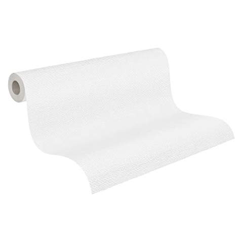 A.S. Création überstreichbare Vliestapete Meistervlies Tapete 25,00 m x 1,06 m weiß Made in Germany 252418 2524-18