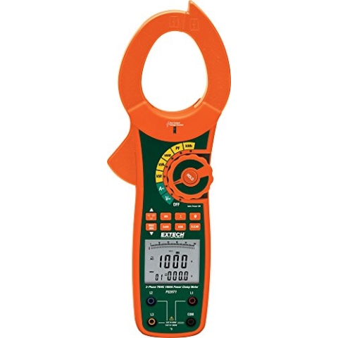 Extech 1-/3-Phasen 1000A True RMS AC Leistungsmesszange, 1 Stück, PQ2071