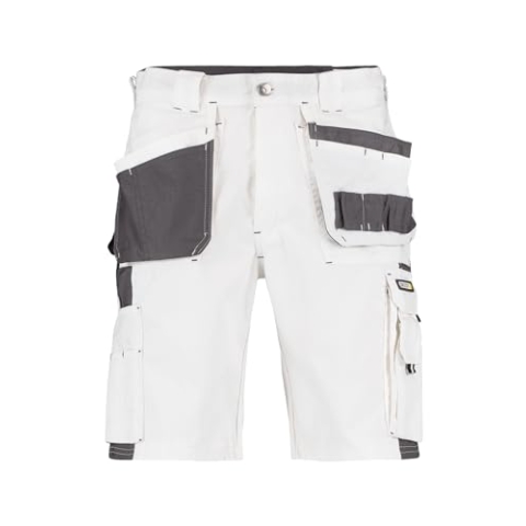 DASSY® Monza Zweifarbige Arbeitsshorts mit Holstertaschen - Größe 67 - WEIß/ZEMENTGRAU