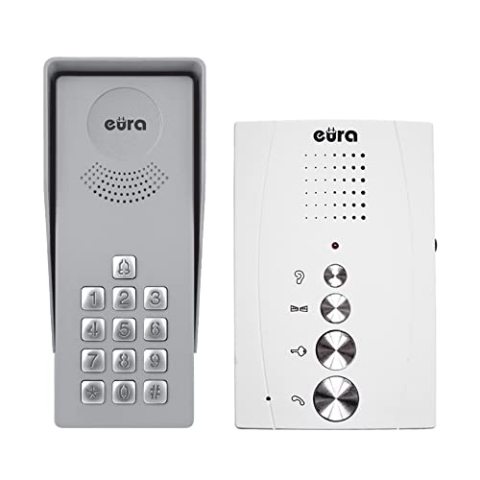 Türsprechanlage Gegensprechanlage Eura Adp-38A3 Entra Weiss, Freisprechstelle, Kombinationschloss, 4 Draht