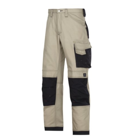 Snickers Handwerker Hose "Canvas+" Größe 160 in khaki/schwarz, 1 Stück, 33142004160