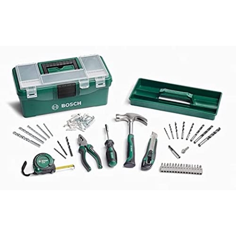 Bosch 73tlg. DIY Starter Box Set (Holz, Stein und Metall, Heimwerken, Zubehör Bohr- und Schraubwerkzeuge)