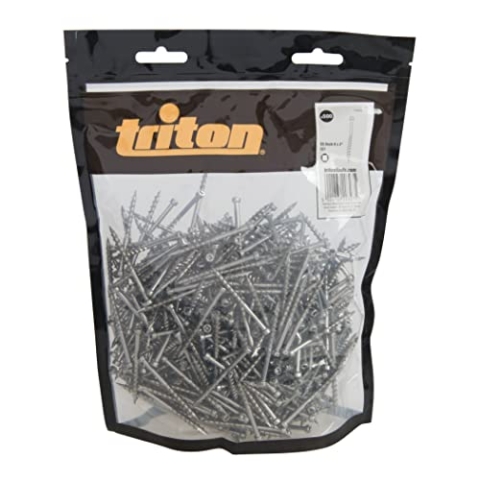 Triton 703052 Edelstahl-Taschenlochschrauben mit Flachkopf und Grobgewinde 8 x 2 Zoll, 500er-Pack, Mehrfarbig