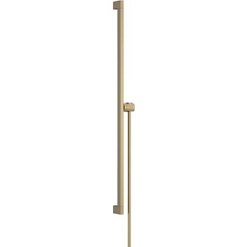 hansgrohe 24403140 Unica E Puro 90 cm mit Easy Slide Handbrausehalter und Isiflex Brauseschlauch 160 cm Brushed Bronze Brausestange