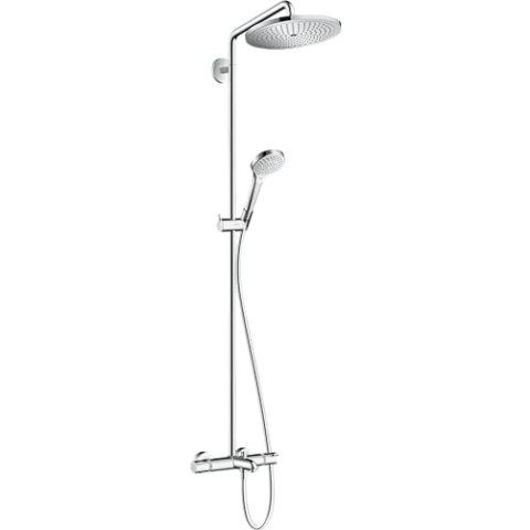hansgrohe Croma Select 280 Air Wannen-Duschsystem, 4 Strahlarten, Chrom