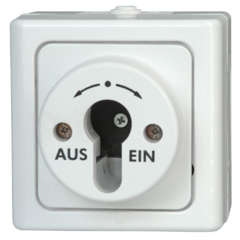 Blue Electric - Gehäuse für Schlüssel-Schalter, Farbe: arktisweiß