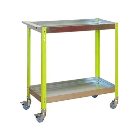 Simonrack G7G100221103942 Metallwagen, grün/galvanisiert, 1030 x 900 x 400 mm (H x B x T)