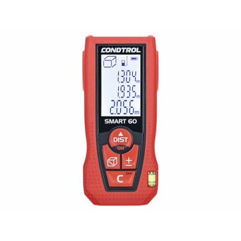 CONDTROL – Entfernungsmesser SMART60 – Reichweite 0,05 bis 60 Meter – Präzise Messung – Roter Laser – IP54-Schutz – LCD-Bildschirm – 2 Jahre Garantie – Lieferung mit Zubehör