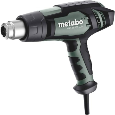 Metabo Heißluftgebläse HGE 23-650 LCD (603065500) metaBOX 145, Luftmenge: 150 / 500 l/min, Anzahl Luftmengenstufen: stufenlos , Lufttemperatur: 80 - 650 °C
