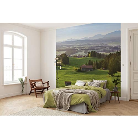 Komar Vlies Fototapete PARADIESISCHES BAYERN | Tapete, XXL, Dekoration, Natur, Landschaft, Schlafzimmer, Wohnzimmer, Büro, Flur | Größe 450 x 280 cm (Breite x Höhe) | SHX9-064