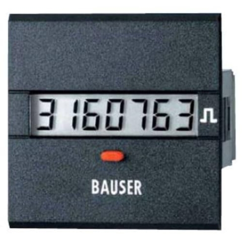 Bauser 3811.3.1.7.0.2 Zählwerk von Zeit oder von Impulse-NEU. Lösung Twin Abm. Bauform 45 x 45 mm