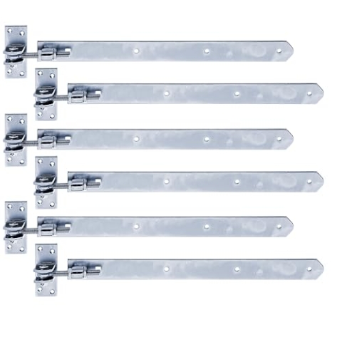 Alberts 823597 Ladenband | gerade, Abschluss abgerundet, verstellbar um 30 mm | galvanisch blau verzinkt | 460 x 40 mm | 6er Set