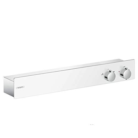 hansgrohe Duschthermostat ShowerTablet 350, Brausethermostat Aufputz, Weiß/Chrom