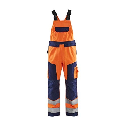 Blakläder 266018045389D108 Warnschutz-Latzhose Größe D108 in Orange-marineblau