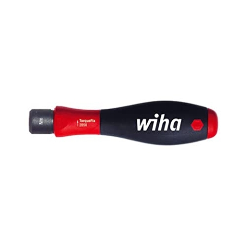 Wiha präziser Drehmoment-Schraubendreher TorqueFix® fest voreingestellte Drehmomentbegrenzung (26129) 3,8 Nm, 4 mm für kontrolliertes Verschrauben in festem Anwendungsbereich, hörbares Klicksignal beim Erreichen des Drehmomentwerts