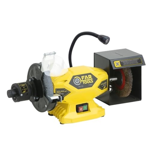 Fartools 110255 Doppelschleifer, 450 W, Durchmesser 1 150 mm, Durchmesser 2 150 mm, Gelb