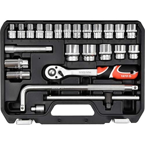 Yato YT Socket Set 25 PCS, 1/5,1 cm als _ Drive System (yt-38741)