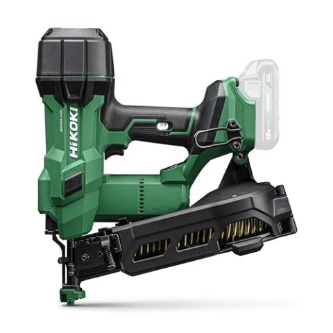 HiKOKI Akku Dachpappnagler - 18V, 25-45mm Nägel, Luftfeder-Antrieb, Brushless Motor - Leistungsstark, Wartungsfrei und Vielseitig - Inkl. Koffer